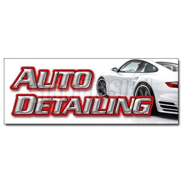 AUTO DETAILING DECAL sticker car wash wax cleaning equipment supplies, D-36 Auto Detailing